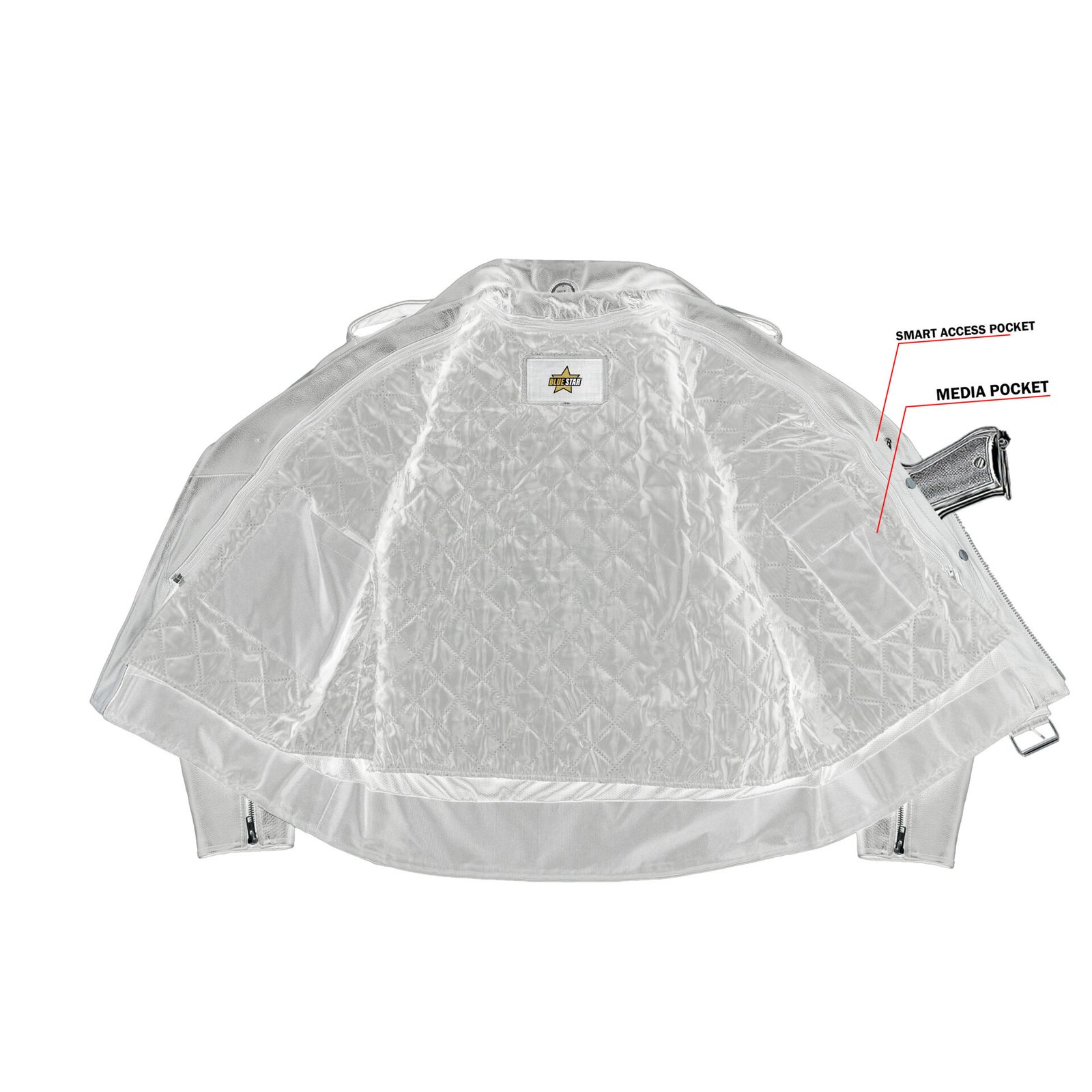 BSM1146 Men's Eagle Embossed Live To Ride - Ride To Live Classic Black Leather Mot - Image 4