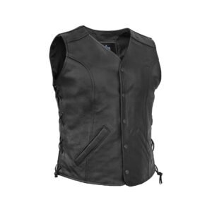 BSM2513 Women's Stylish Longer Body &frac34; Vest - Side Laces