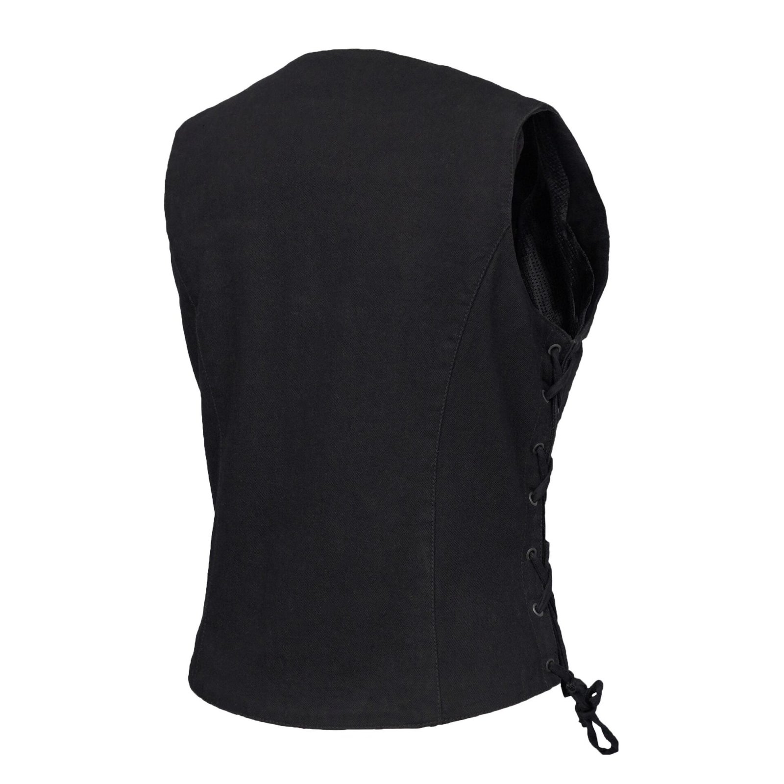 BSM2519 Women's Denim Classic Side Lace Vest - Image 9