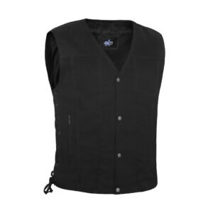 BSM1542 Men's Single Back Panel Concealed Carry Denim Vest