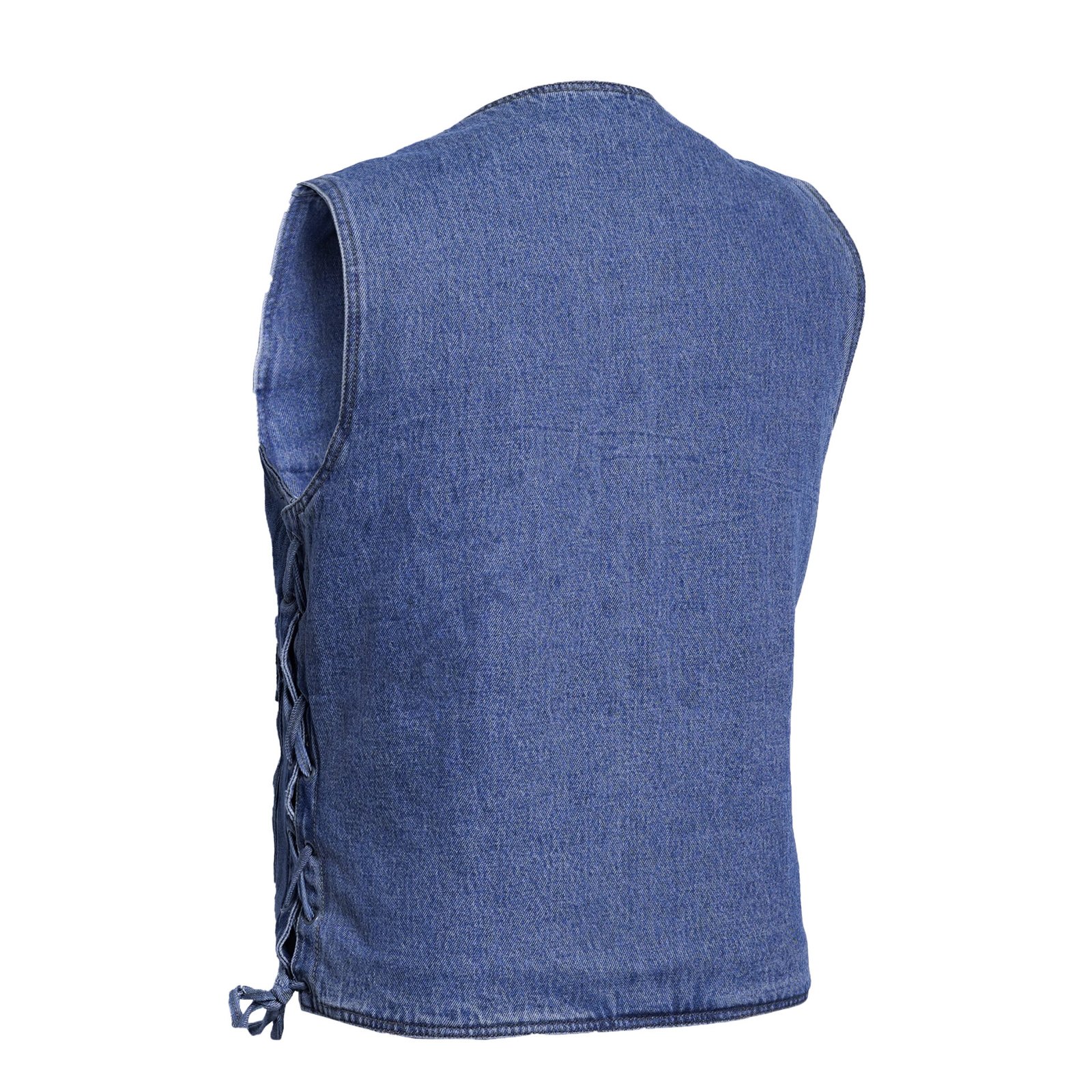 BSM1555 Men's Single Back Panel Concealed Carry Denim Vest - Image 3