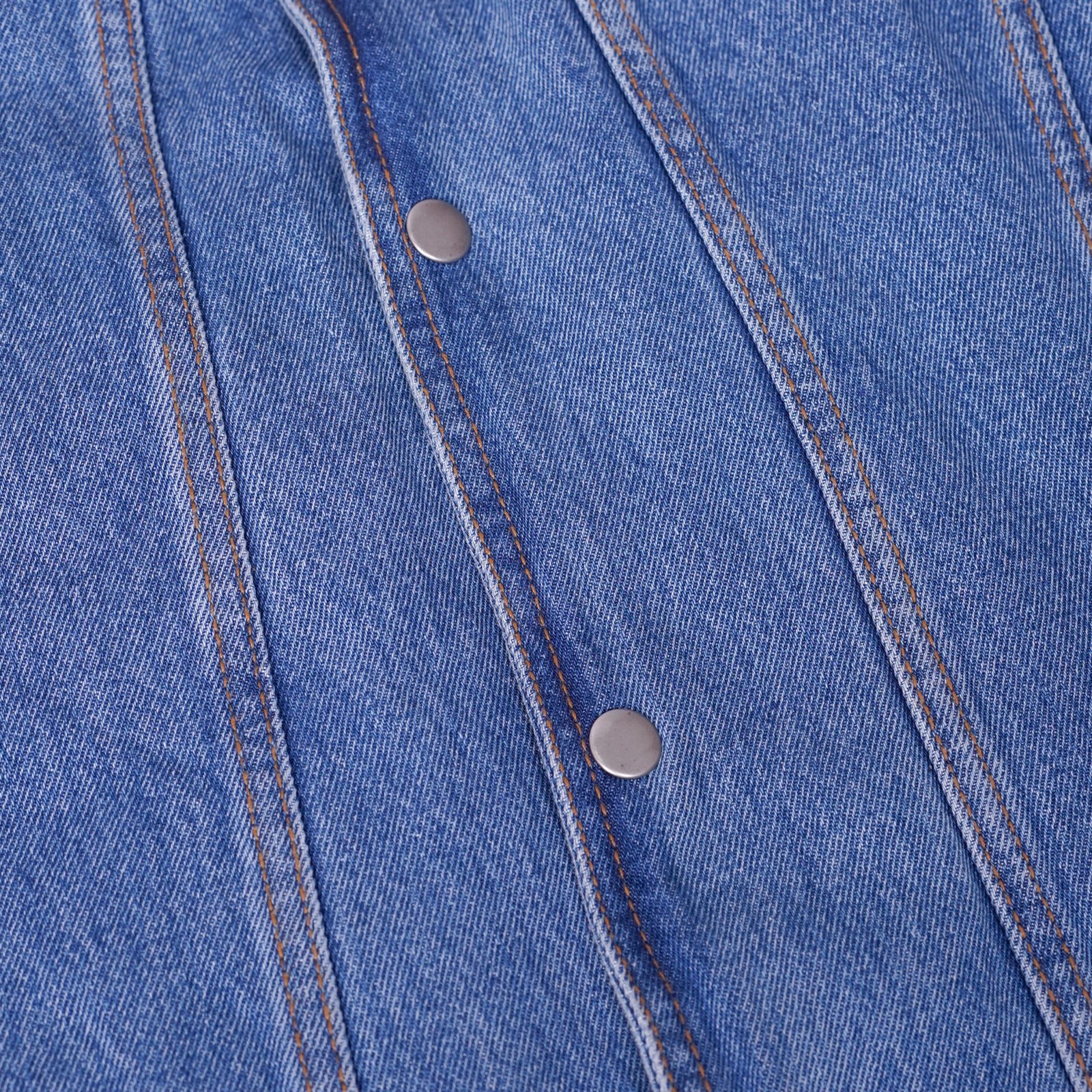 BSM1555 Men's Single Back Panel Concealed Carry Denim Vest - Image 8