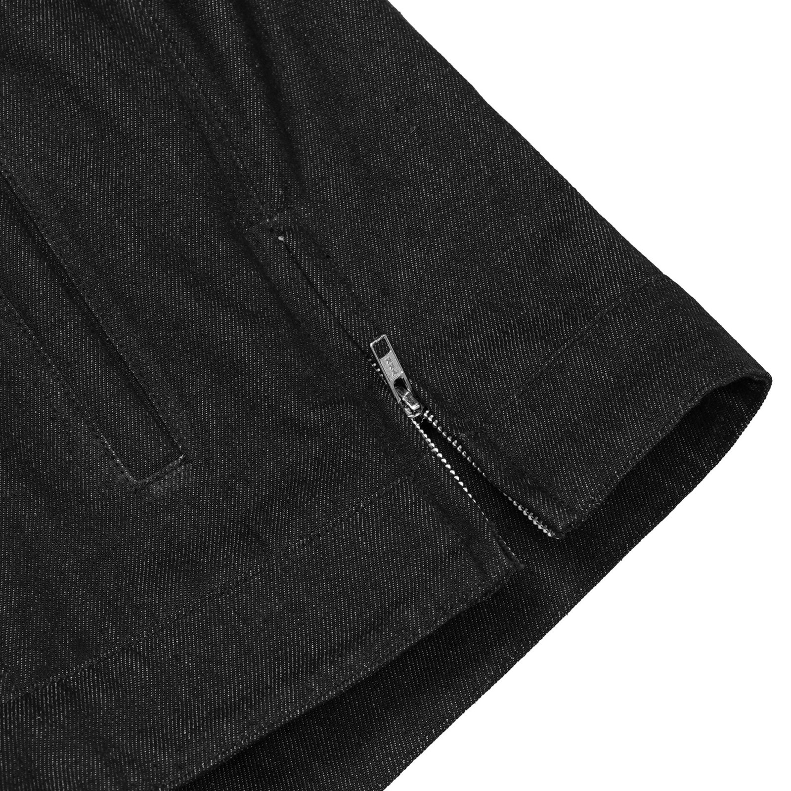 BSM1105 Men's Rough Rub-Off Raw Finish Denim Jacket - Image 11