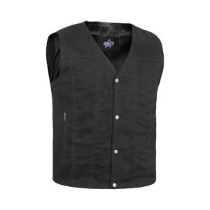 BSM1544 Men's Single Back Panel Concealed Carry Denim Vest