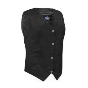 BSM2518 Women's Denim Classic Plain Sides Vest