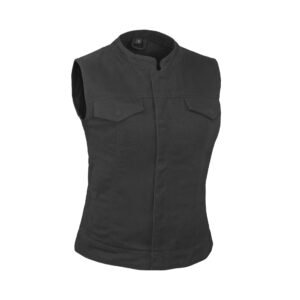 BSM2530 Women's Advance Black Construction Denim Vest
