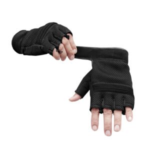 BSM3311 Synthetic Leather/ Mesh Fingerless Glove