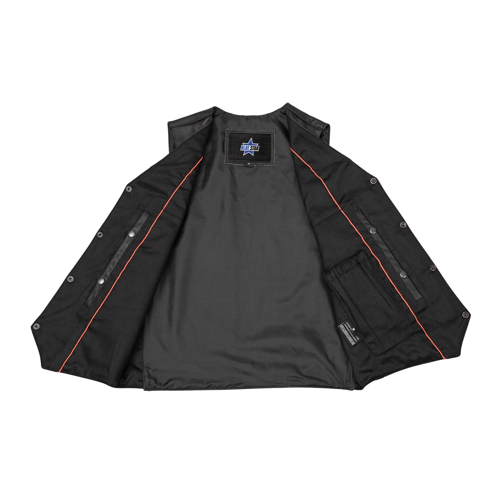 BSM1511 Traditional Single Back Panel Concealed Carry Vest - Image 5