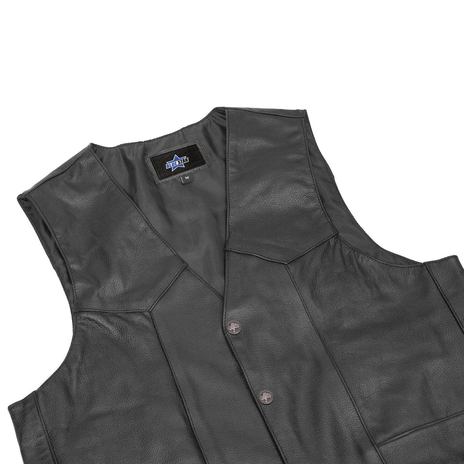 BSM1546 Advance Men's Buffalo Nickel Head Snap Vest - Image 7
