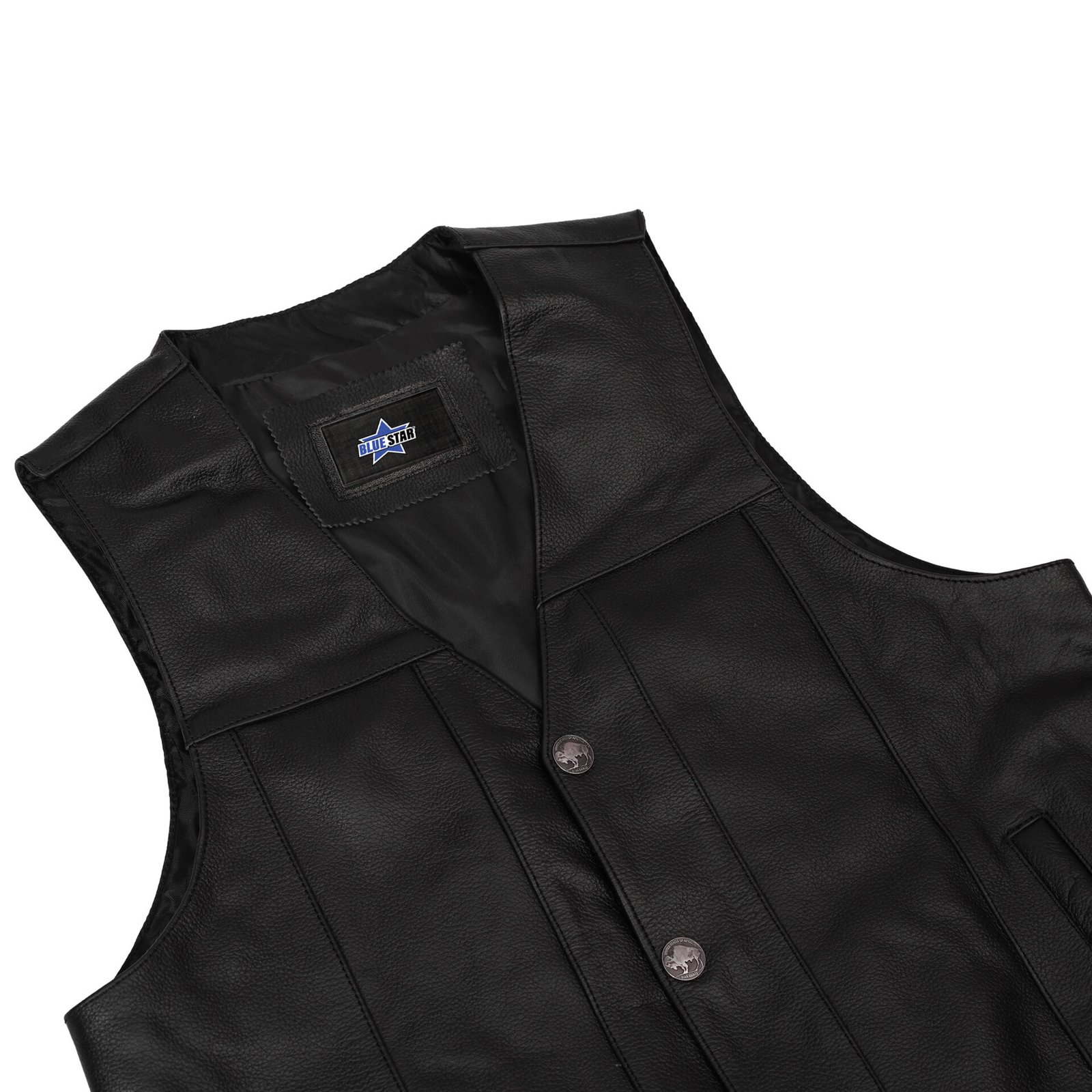BSM1526 Men's Single Back Panel Concealed Carry Vest (Buffalo Nickel Sn - Image 7