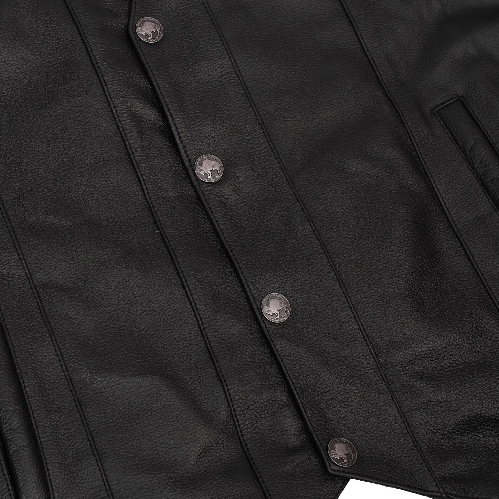 BSM1526 Men's Single Back Panel Concealed Carry Vest (Buffalo Nickel Sn - Image 8