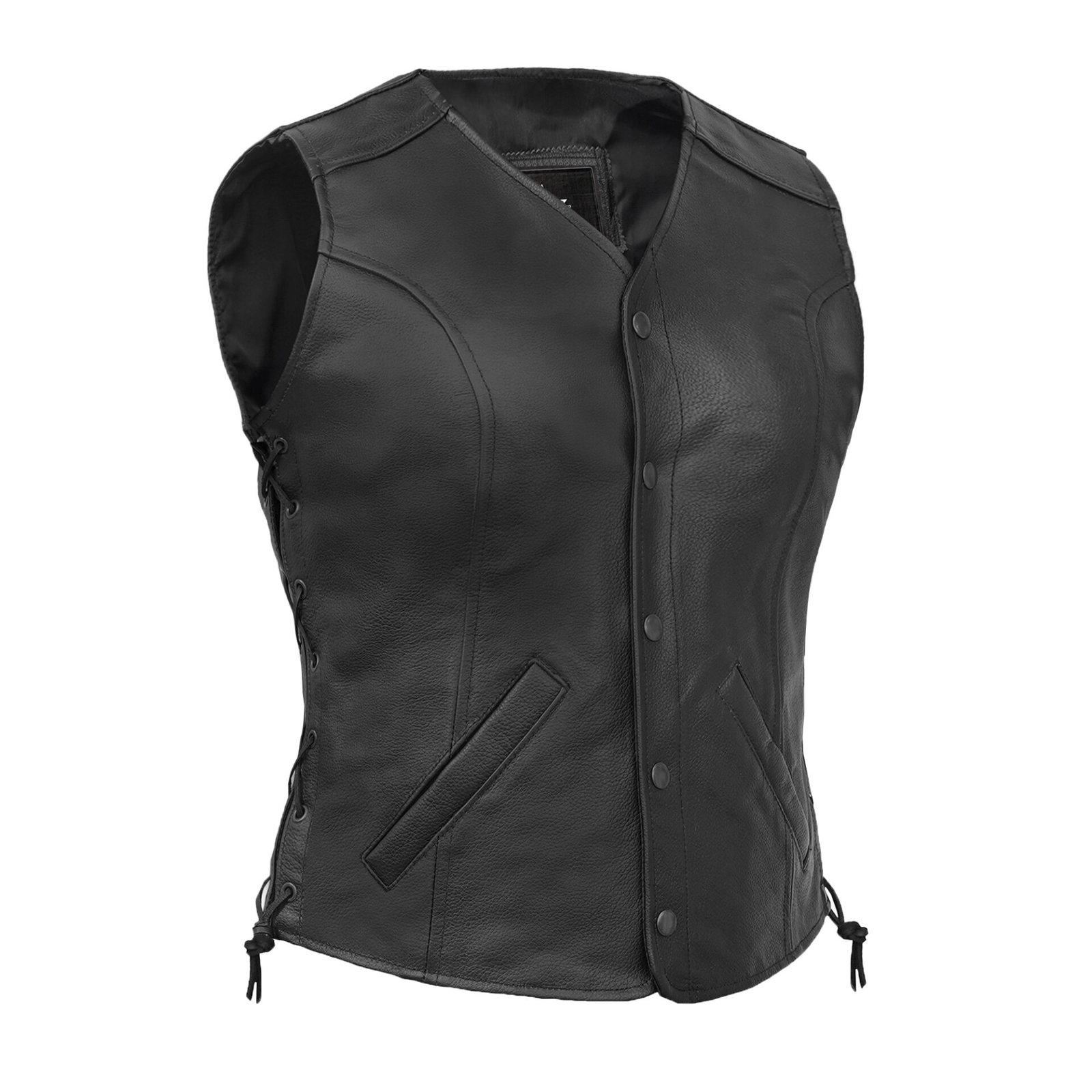 BSM2513 Women's Stylish Longer Body ¾ Vest - Side Laces