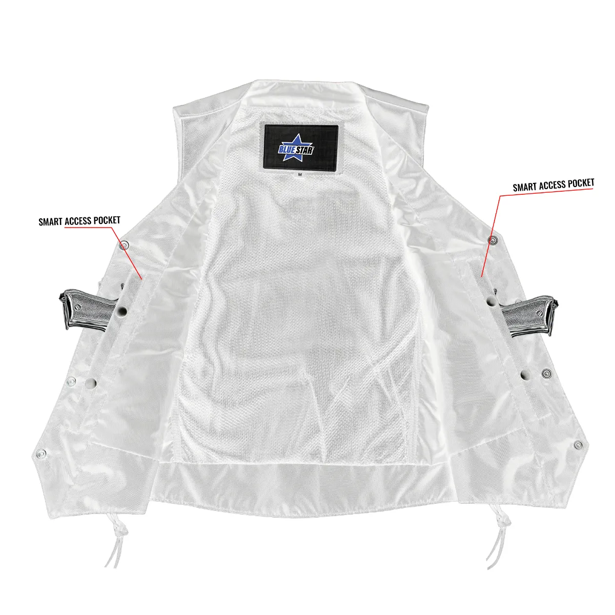 BSM2509 Women's Classic Side Lace Vest - Image 4