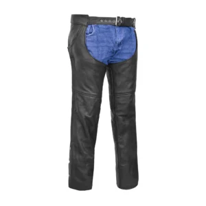 BSM3117 Tall Classic Leather Chaps with Jeans Pockets