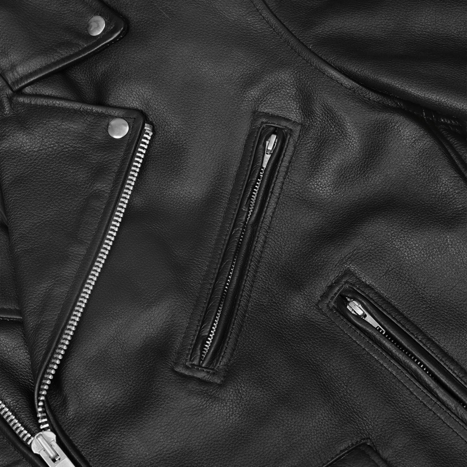 BSM1121 Motorcycle Armored Classic Biker Leather Jacket - Image 8