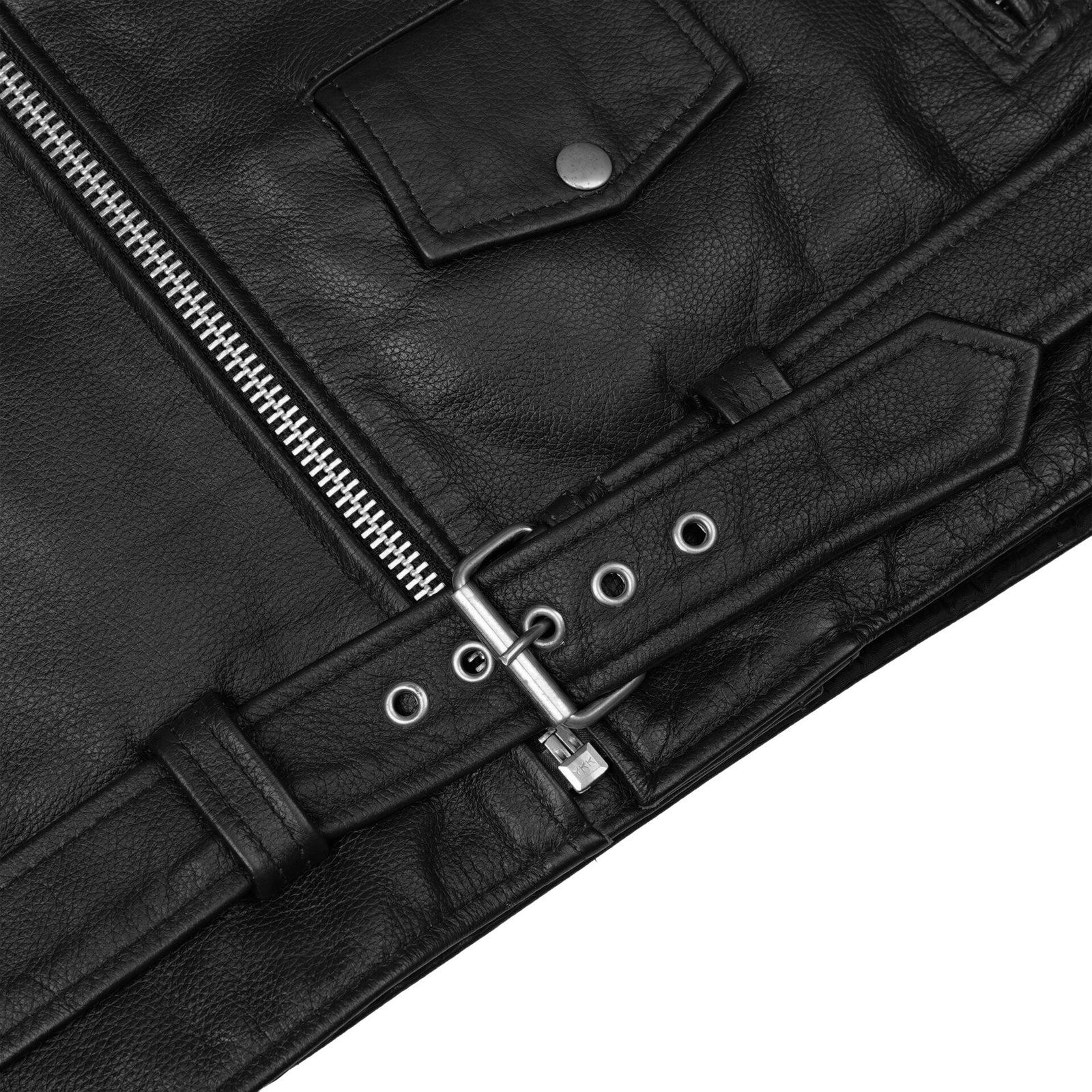BSM1121 Motorcycle Armored Classic Biker Leather Jacket - Image 10