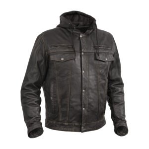 BSM1109 Men's Lightweight Drum Dyed Distressed Naked Lambskin Jacket