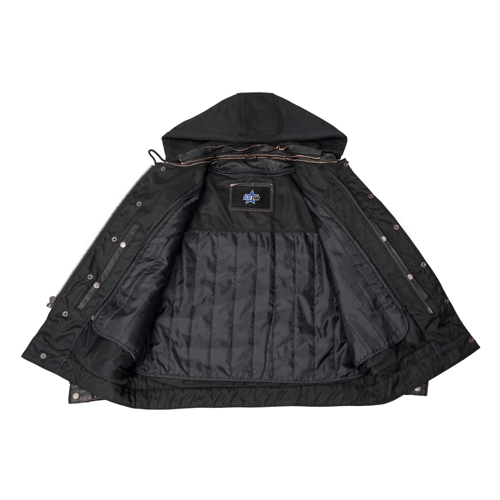 BSM1109 Men's Lightweight Drum Dyed Distressed Naked Lambskin Jacket - Image 5