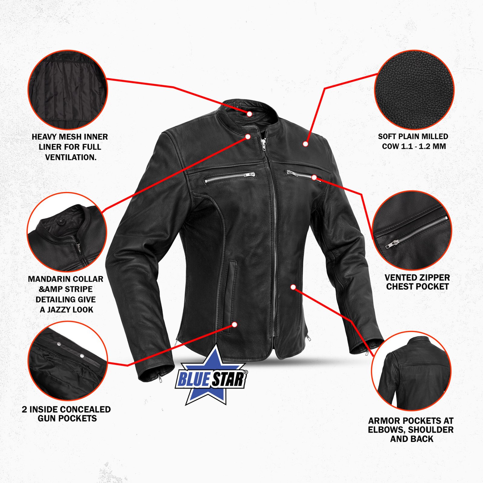 BSM2115 Women's Full Cut Jacket /Jazzy look - Image 3