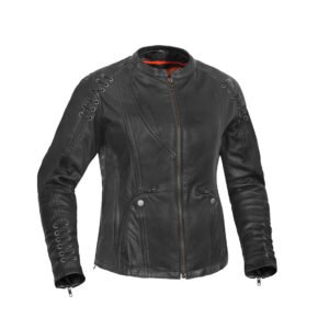 BSM2108 Women's Stylish Jacket with Grommet and Lacing Accents