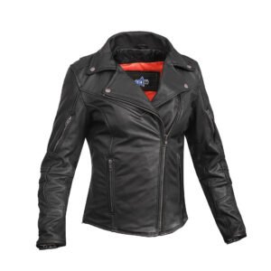 BSM2109 Women's Modern Longer Beltless Biker Jacket