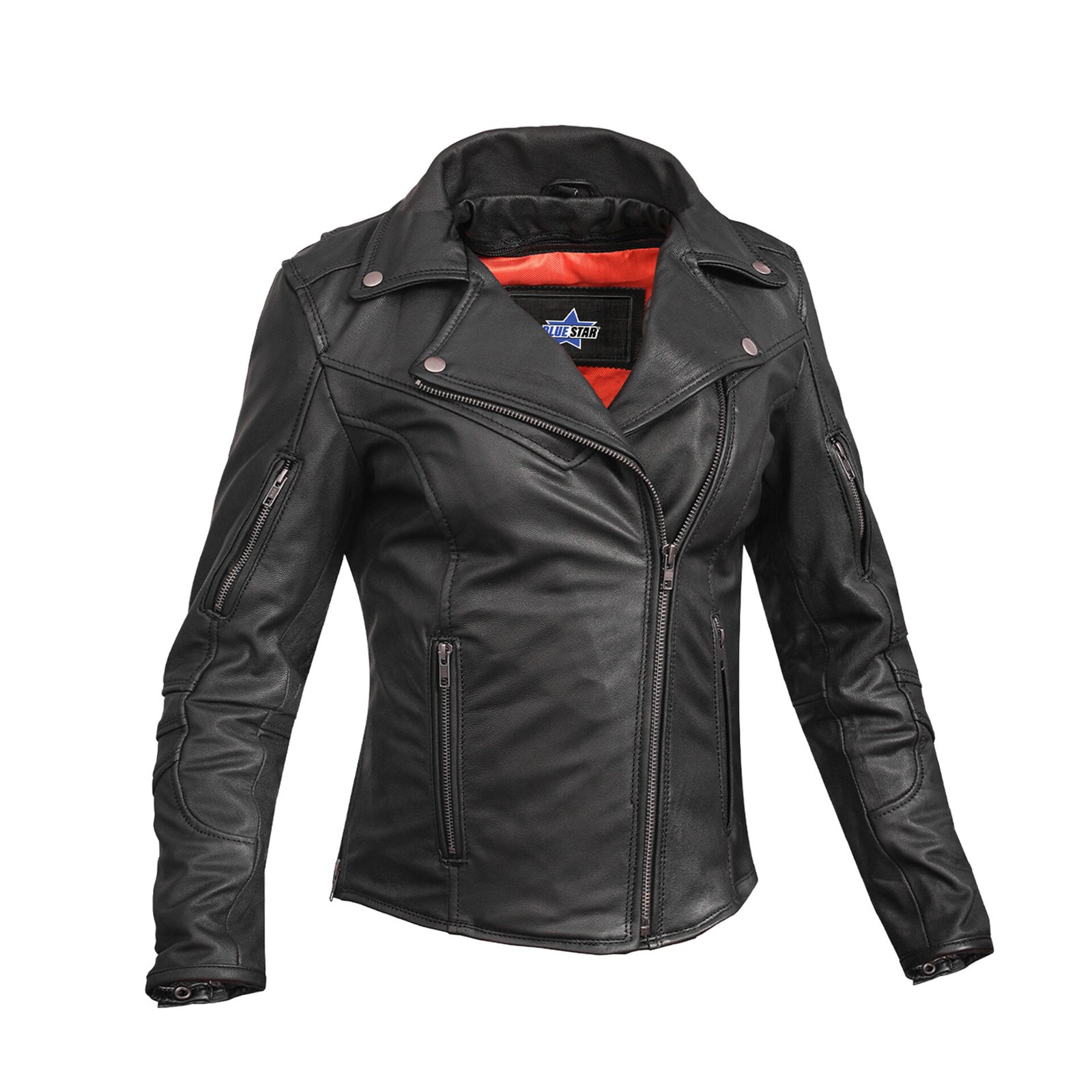 BSM2109 Women's Modern Longer Beltless Biker Jacket
