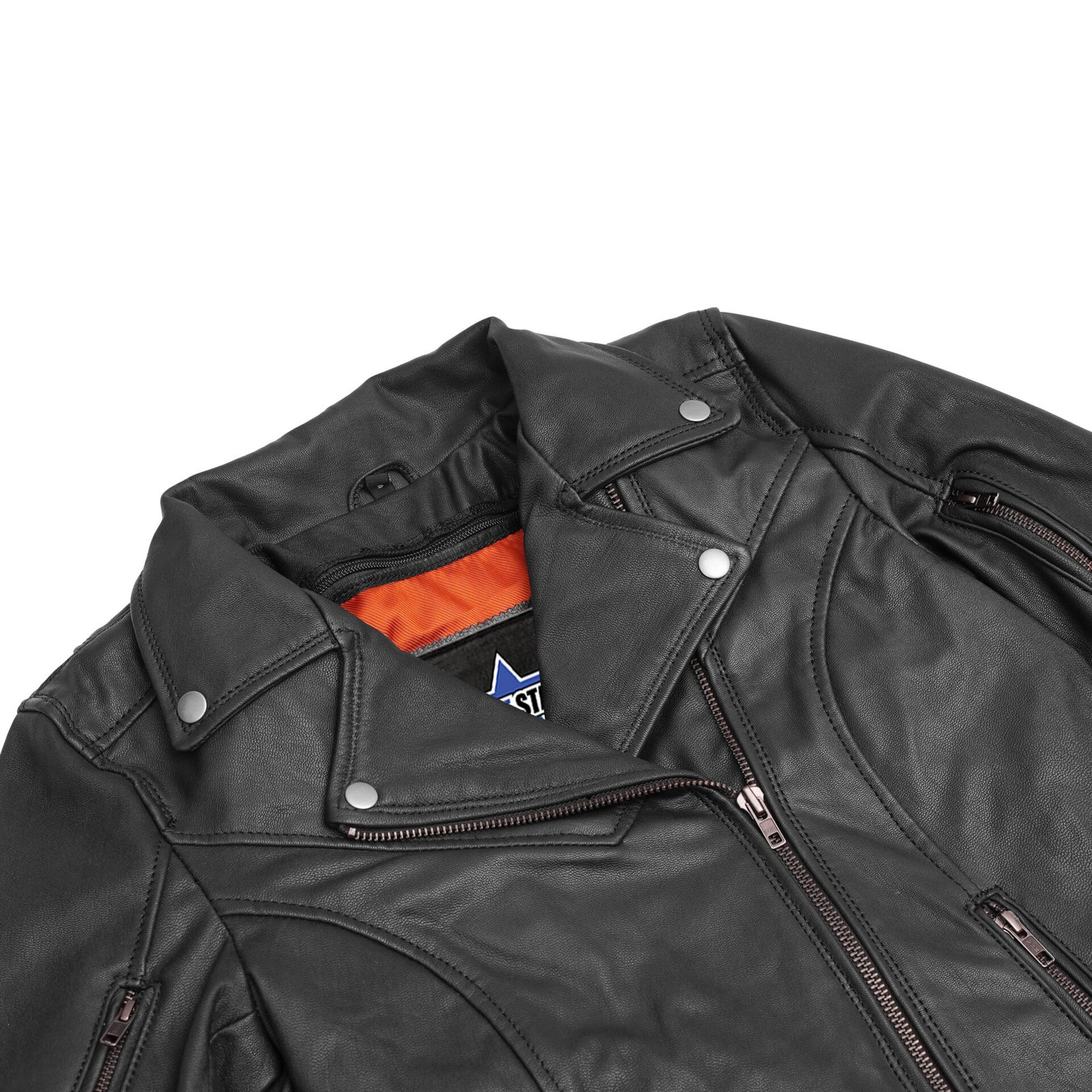 BSM2109 Women's Modern Longer Beltless Biker Jacket - Image 11