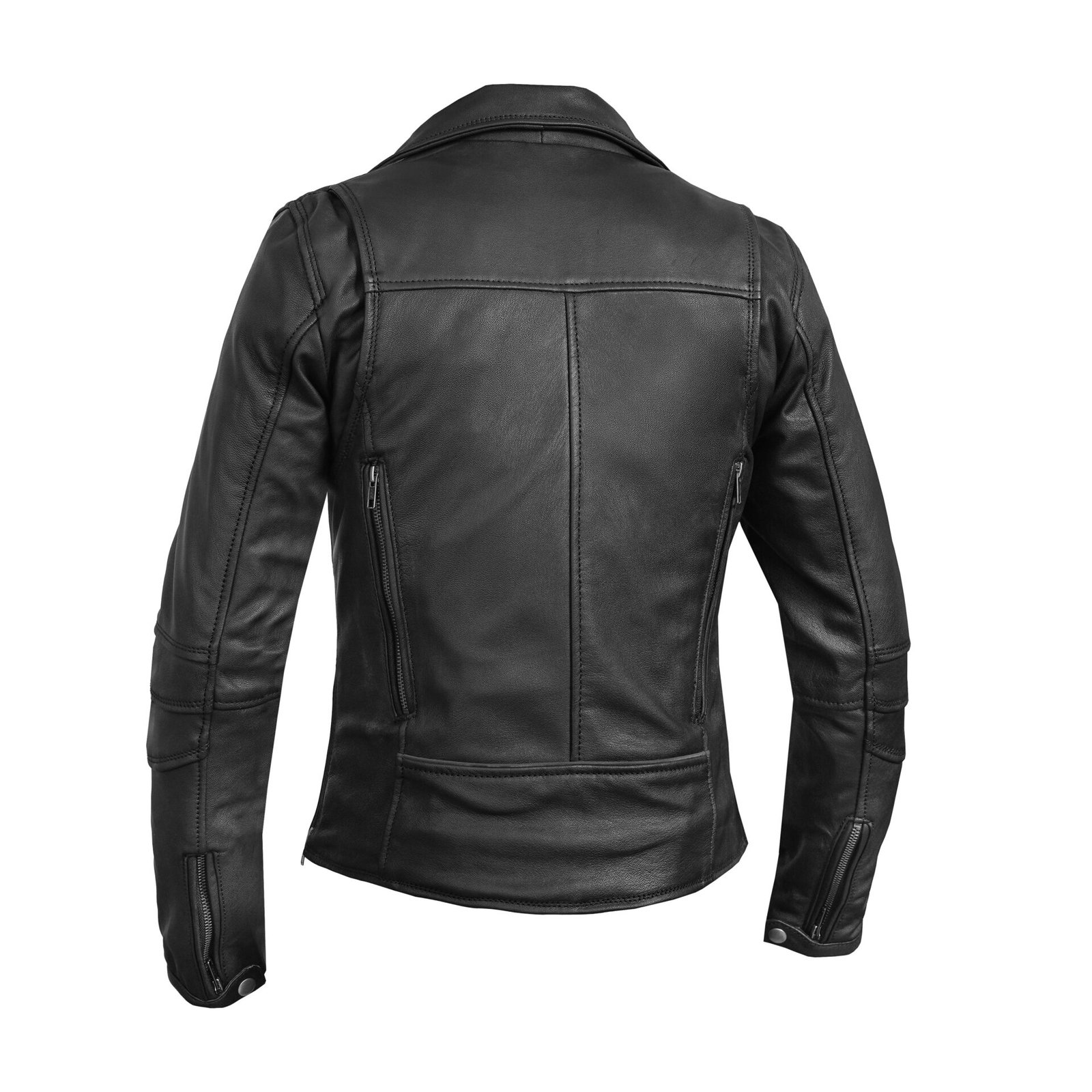 BSM2109 Women's Modern Longer Beltless Biker Jacket - Image 2