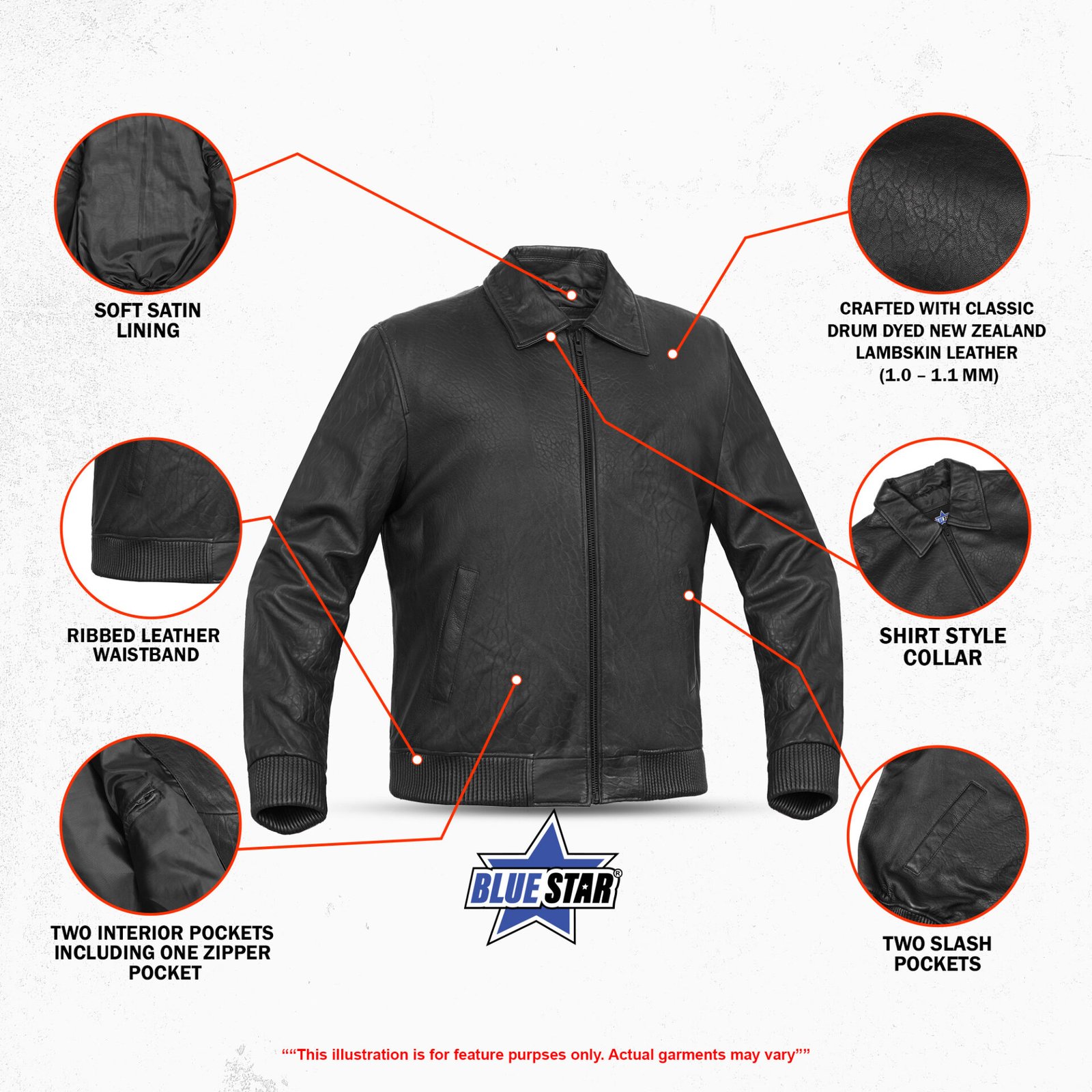 BSM1147 Men’s Fashion Leather Jacket - Image 3