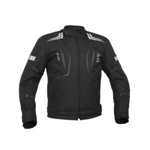 BSM1164 Flight Wings - Black Textile Motorcycle Jacket for Men