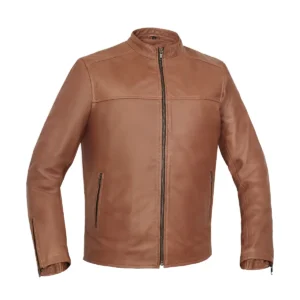 RUSTIC STUNNER MEN’S BROWN FASHION LEATHER JACKET