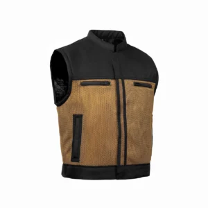 BSM4610 - Blaze Olive Men’s Motorcycle Mesh Vest