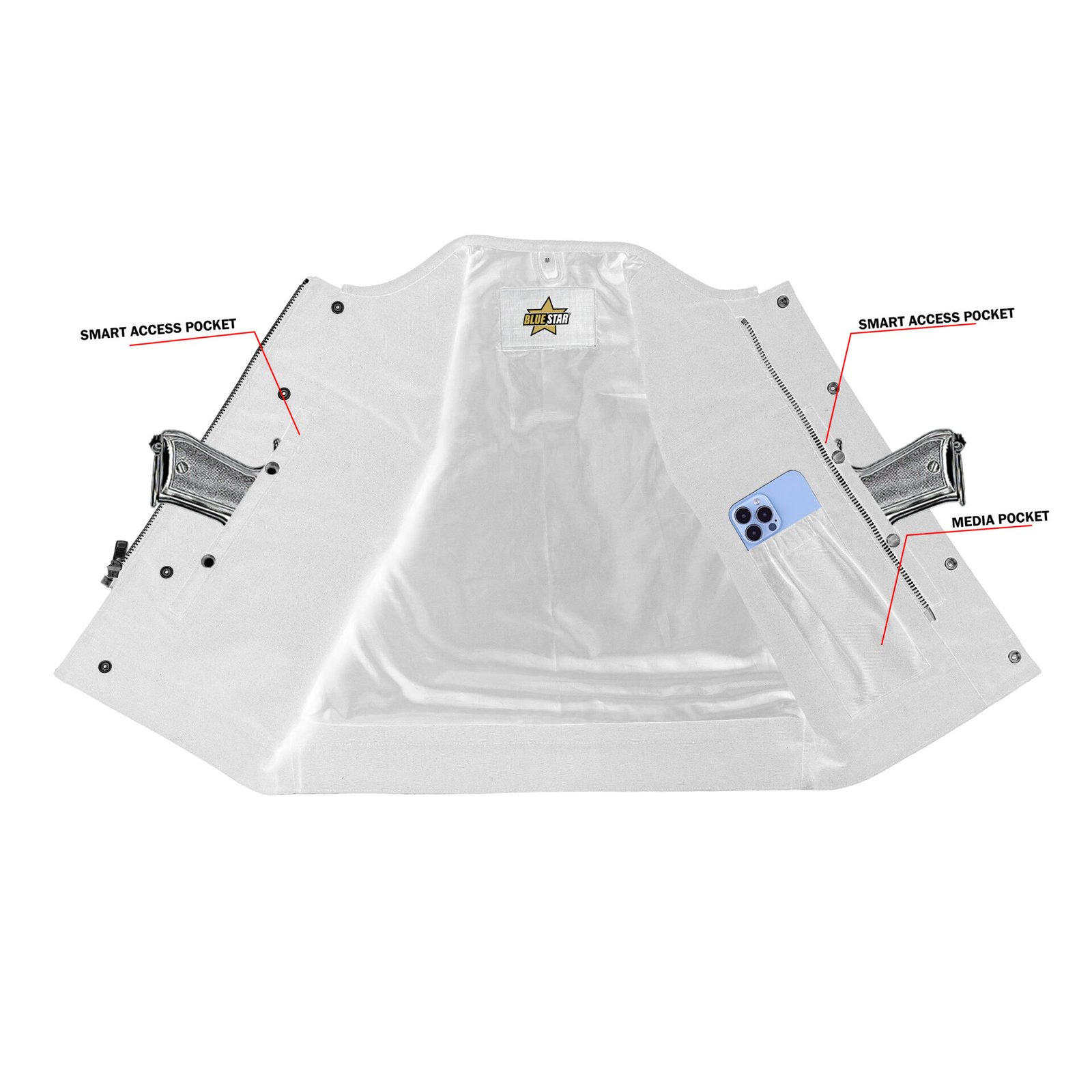 BSM4629 Tredson Men’s Canvas Vest - Image 4