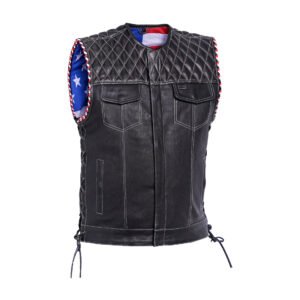 BSM4632 Throtlex Men’s Leather Vest
