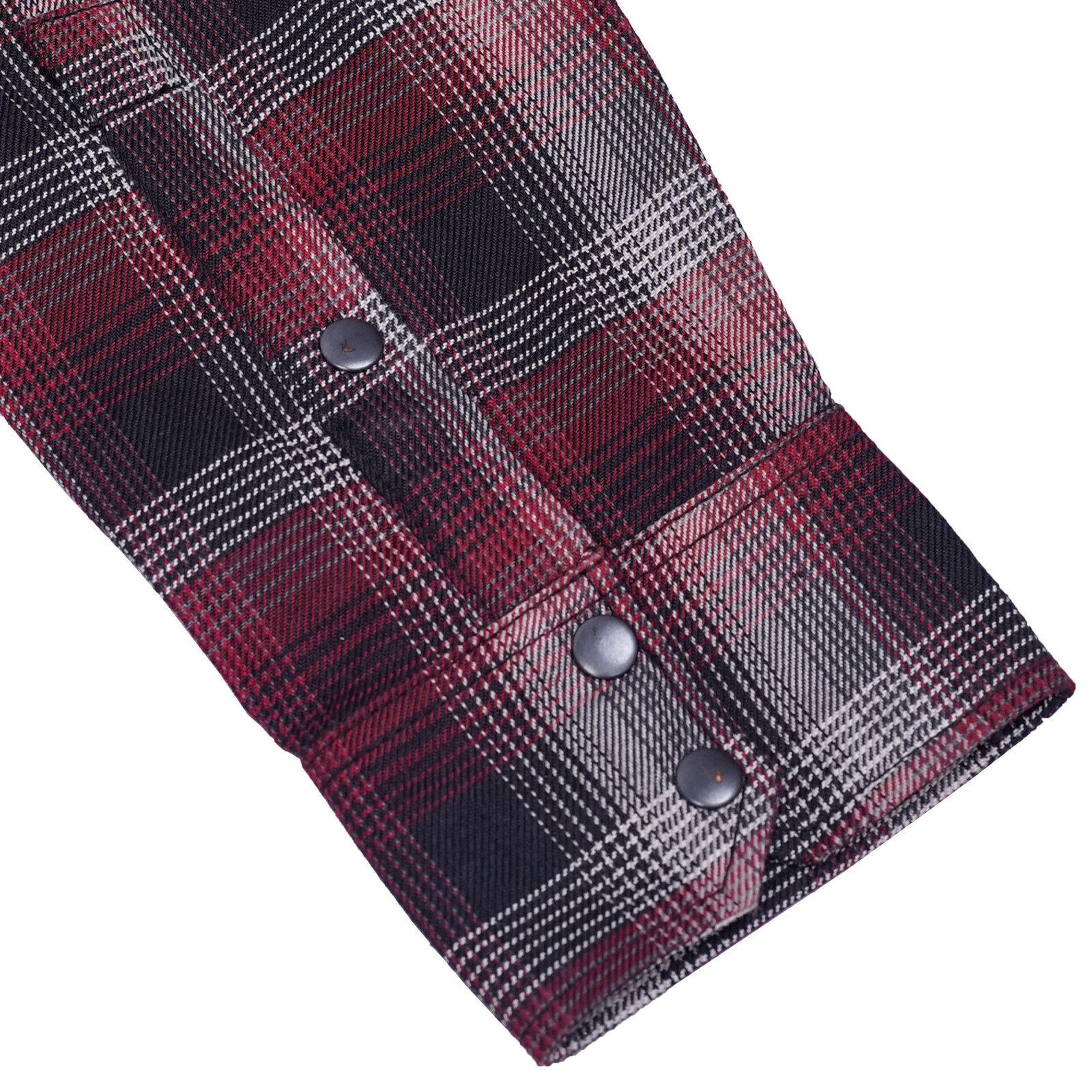 BSM4634 Riveter Men’s Maroon, Black, and White Flannel - Image 9