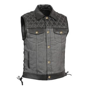 BSM4652 Dark Venture Men’s Leather Vest