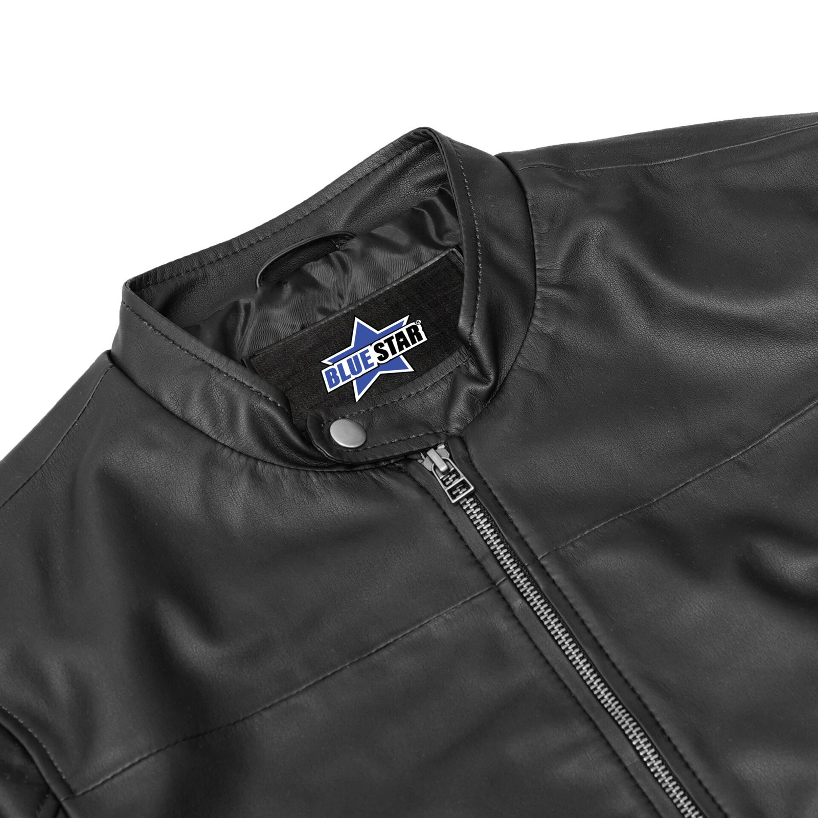 BSM4655 Night Bolt Men’s Faux Leather Motorcycle Jacket - Image 8