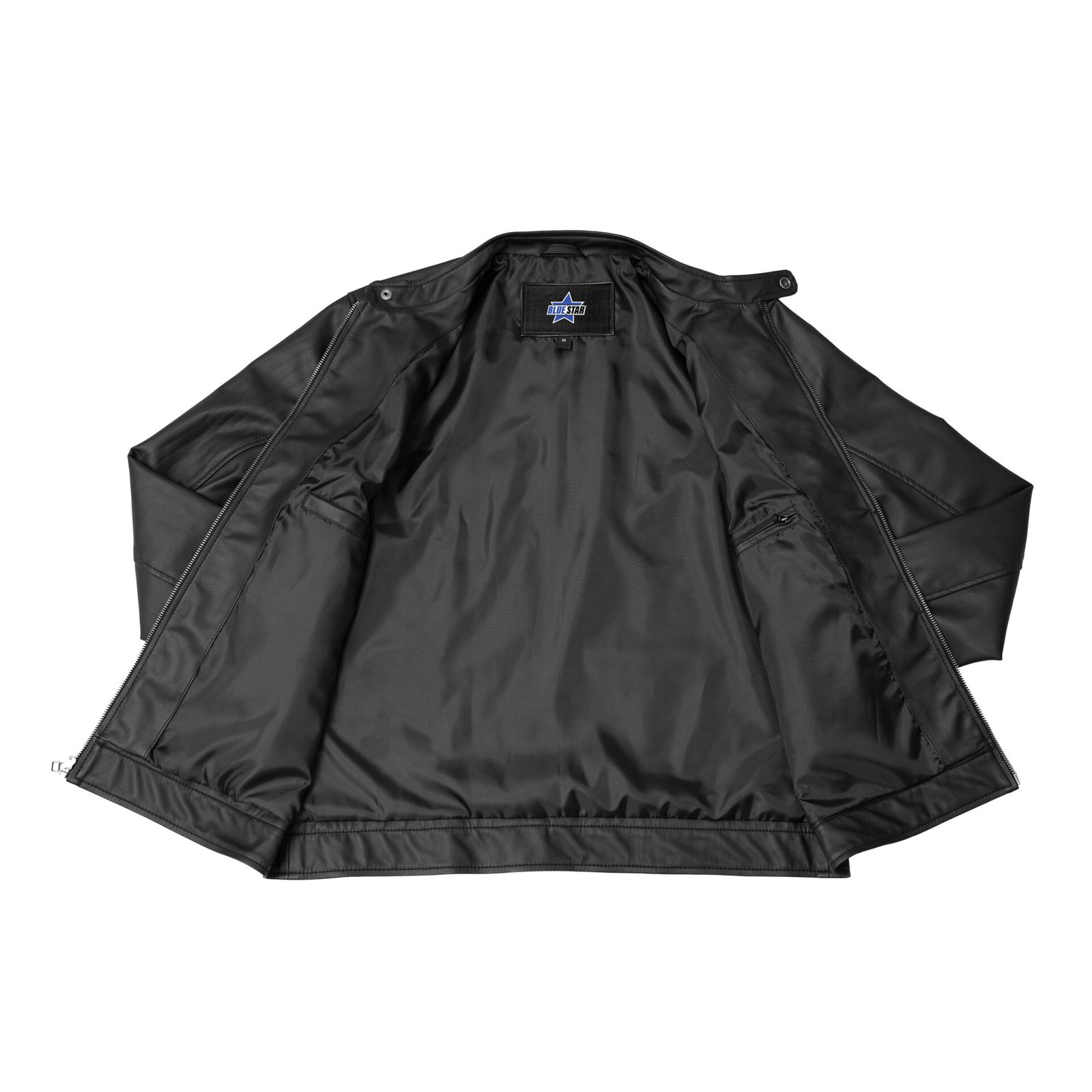 BSM4655 Night Bolt Men’s Faux Leather Motorcycle Jacket - Image 5