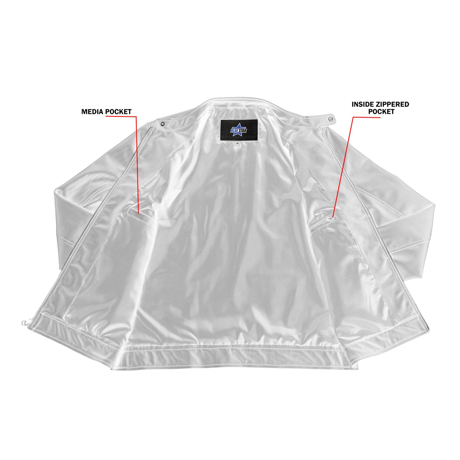 BSM4655 Night Bolt Men’s Faux Leather Motorcycle Jacket - Image 4