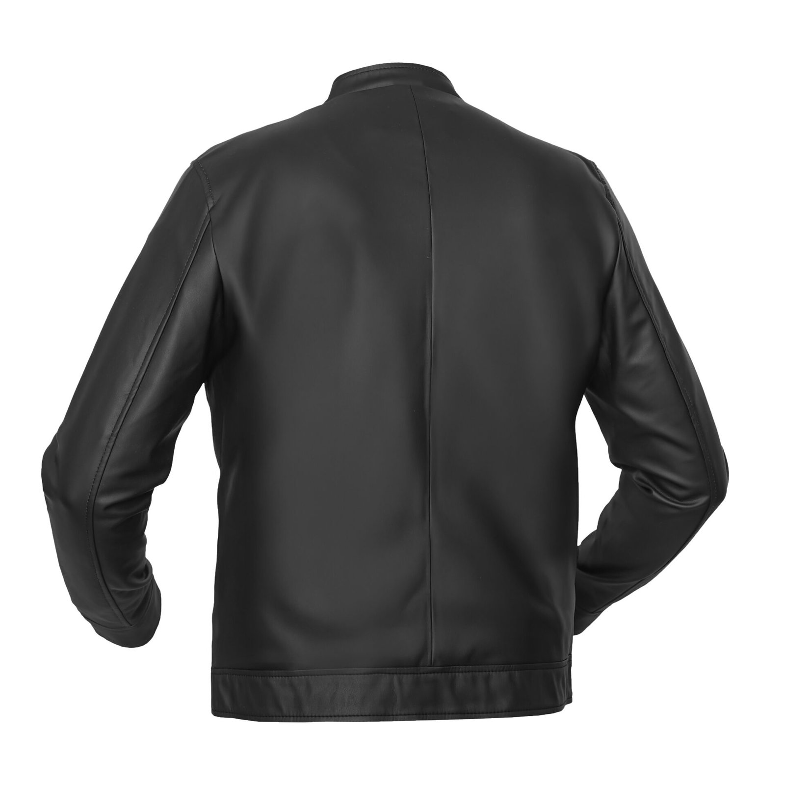 BSM4655 Night Bolt Men’s Faux Leather Motorcycle Jacket - Image 2