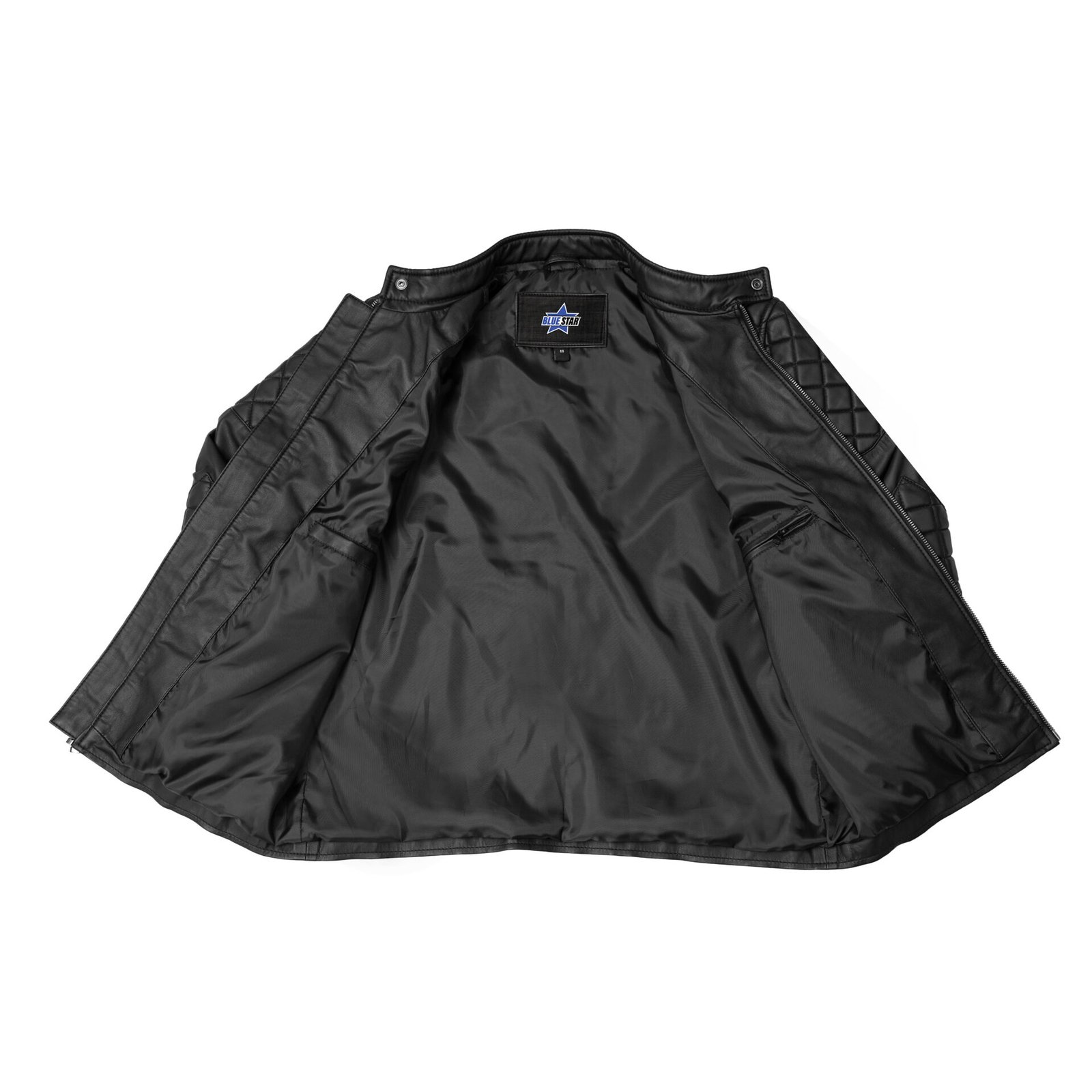 BSM4657 Venture Guard Men’s Faux Leather Motorcycle Jacket - Image 5