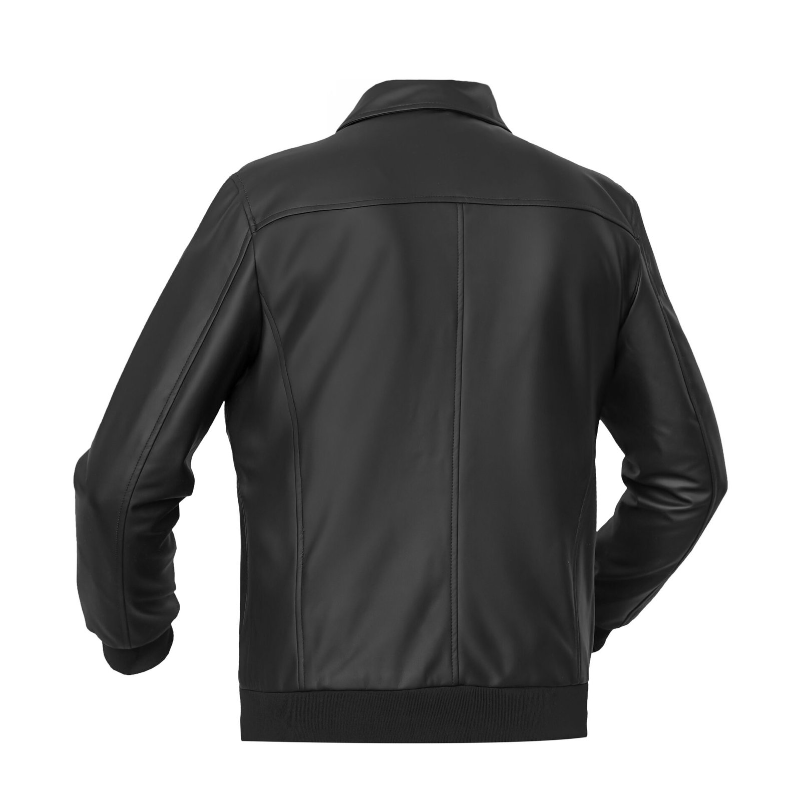 BSM4659 Midnight Forge Men’s Faux Leather Motorcycle Jacket - Image 2