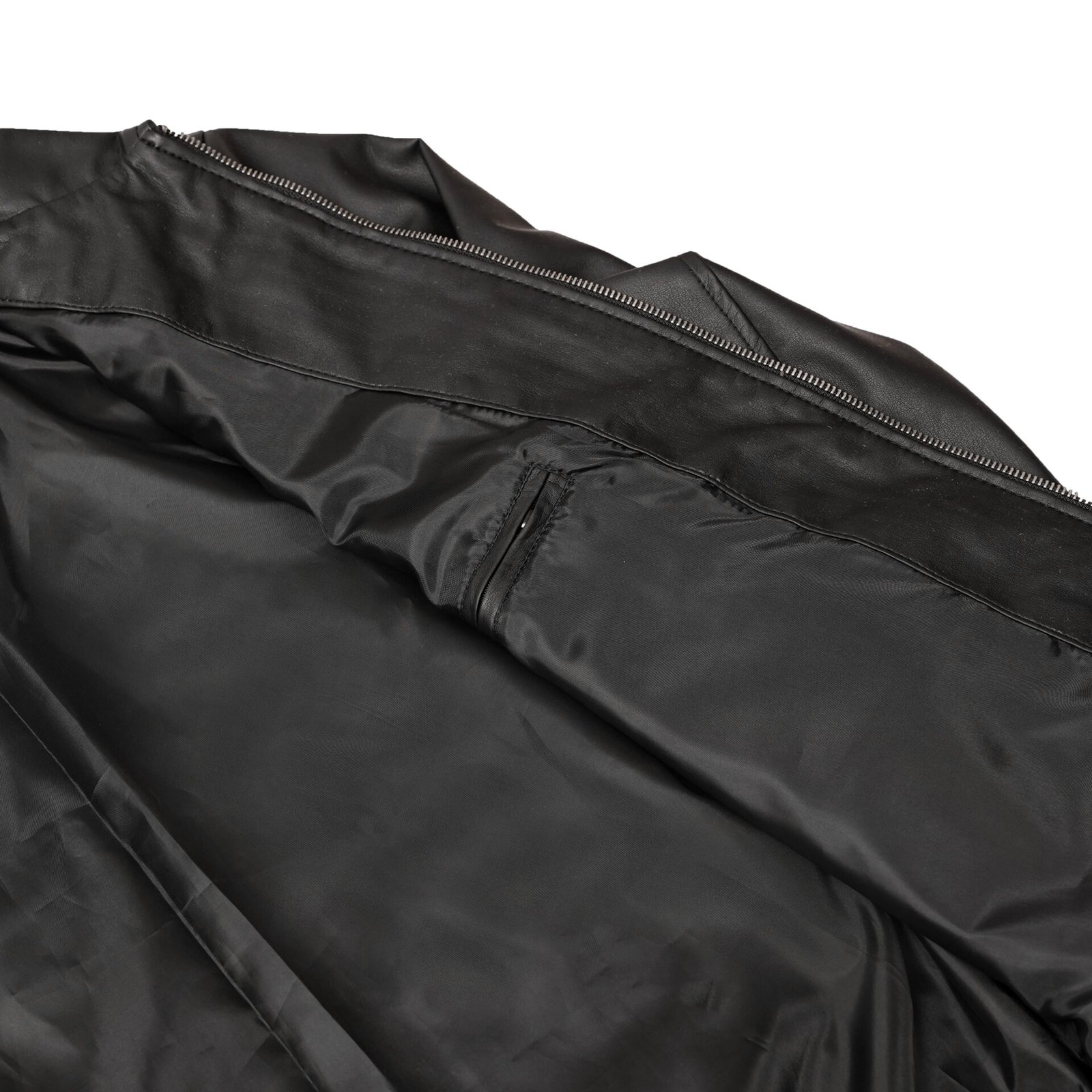 BSM4659 Midnight Forge Men’s Faux Leather Motorcycle Jacket - Image 6