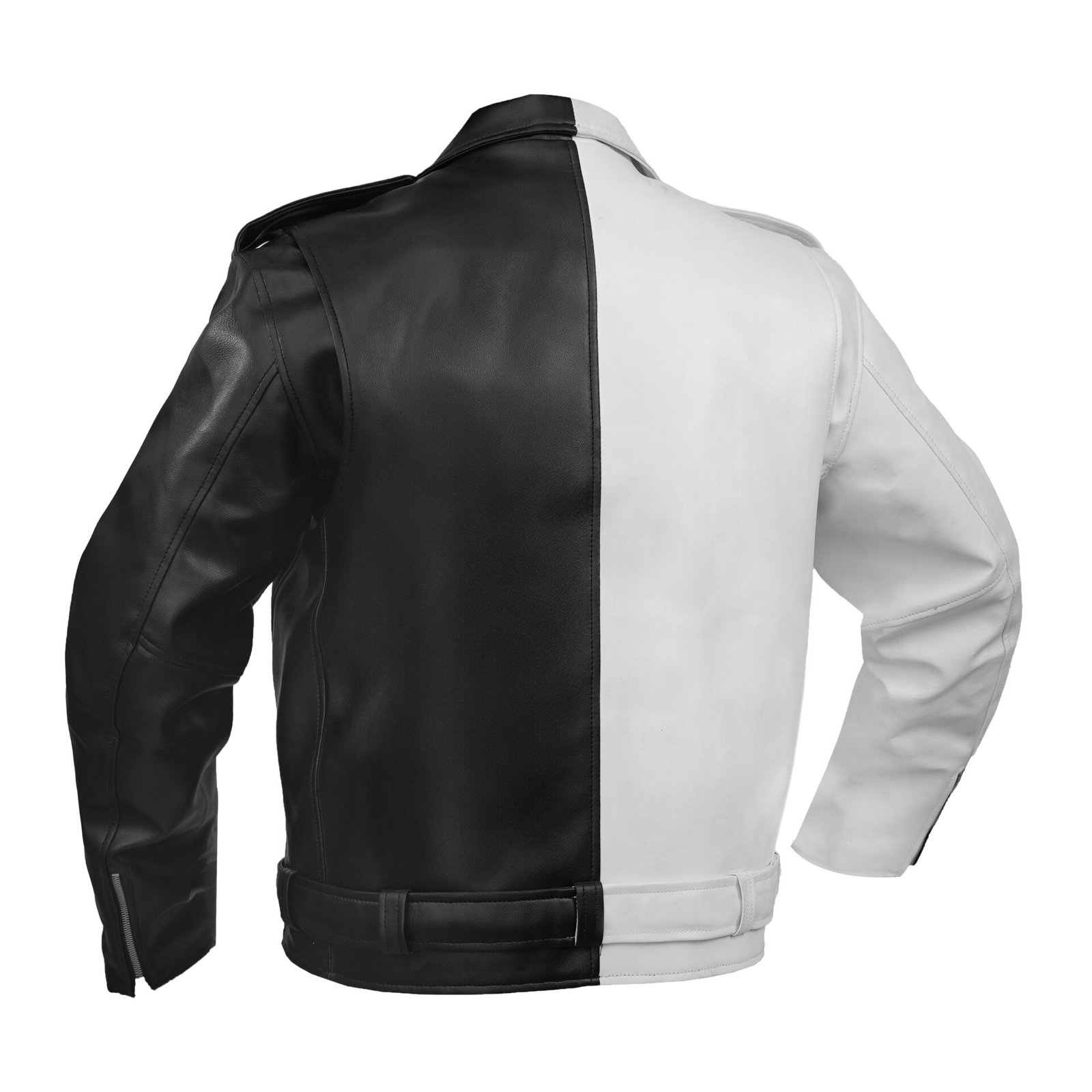 BSM4663 Mono Racer Mens Faux Leather Motorcycle Jacket - Image 2