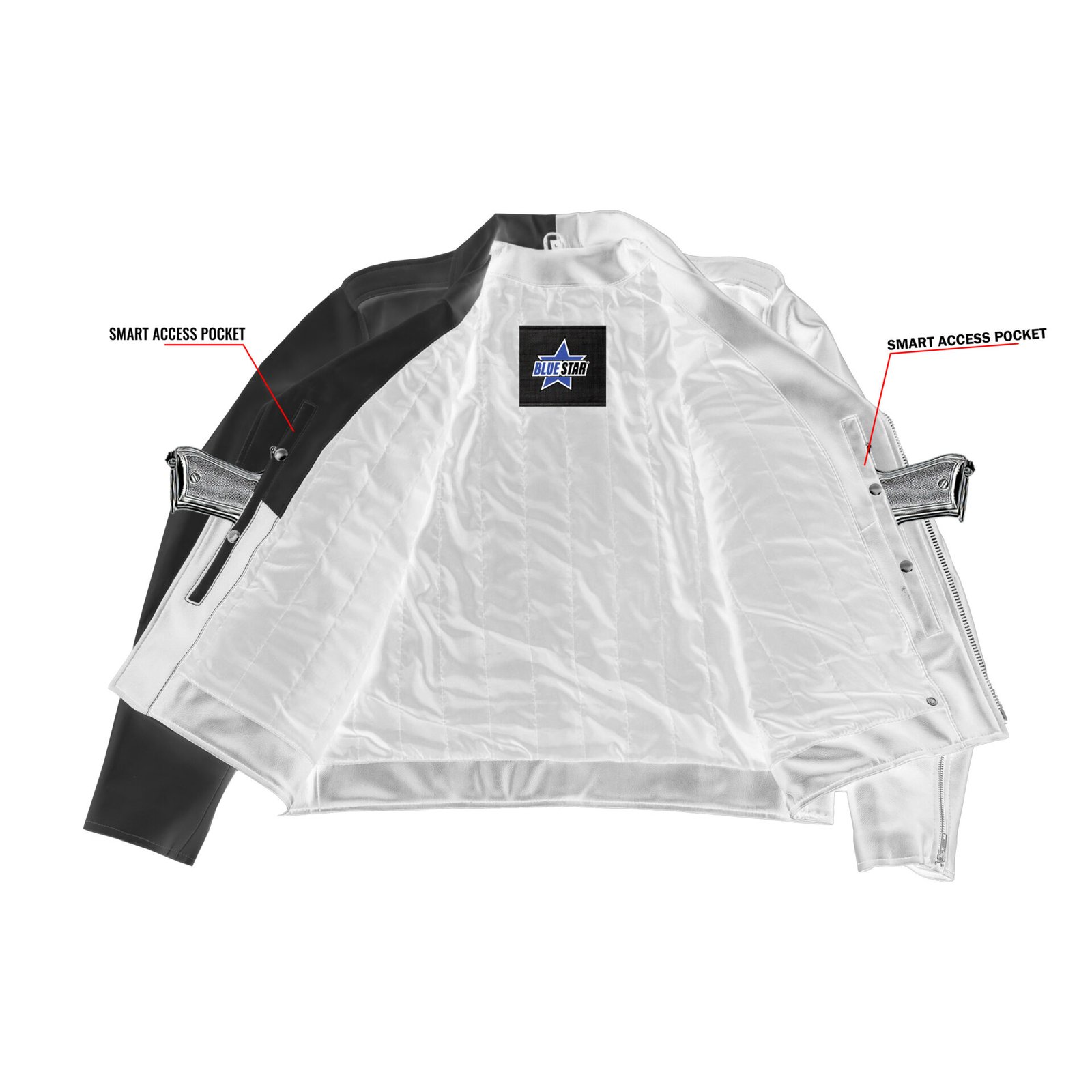 BSM4663 Mono Racer Mens Faux Leather Motorcycle Jacket - Image 4