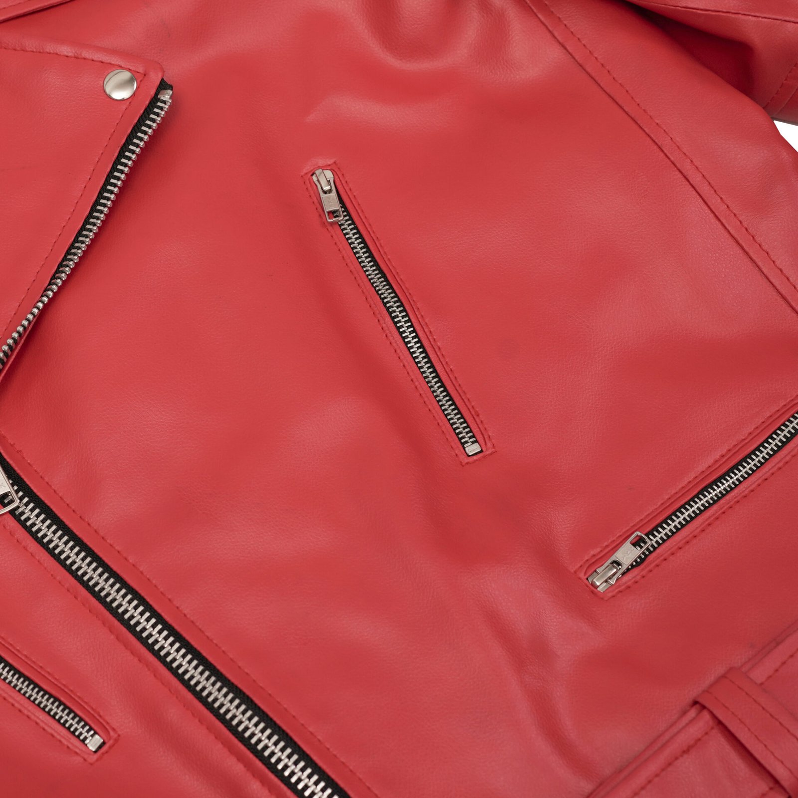 BSM4664 Crimson Firebrand Men’s Faux Leather Motorcycle Jacket - Image 9