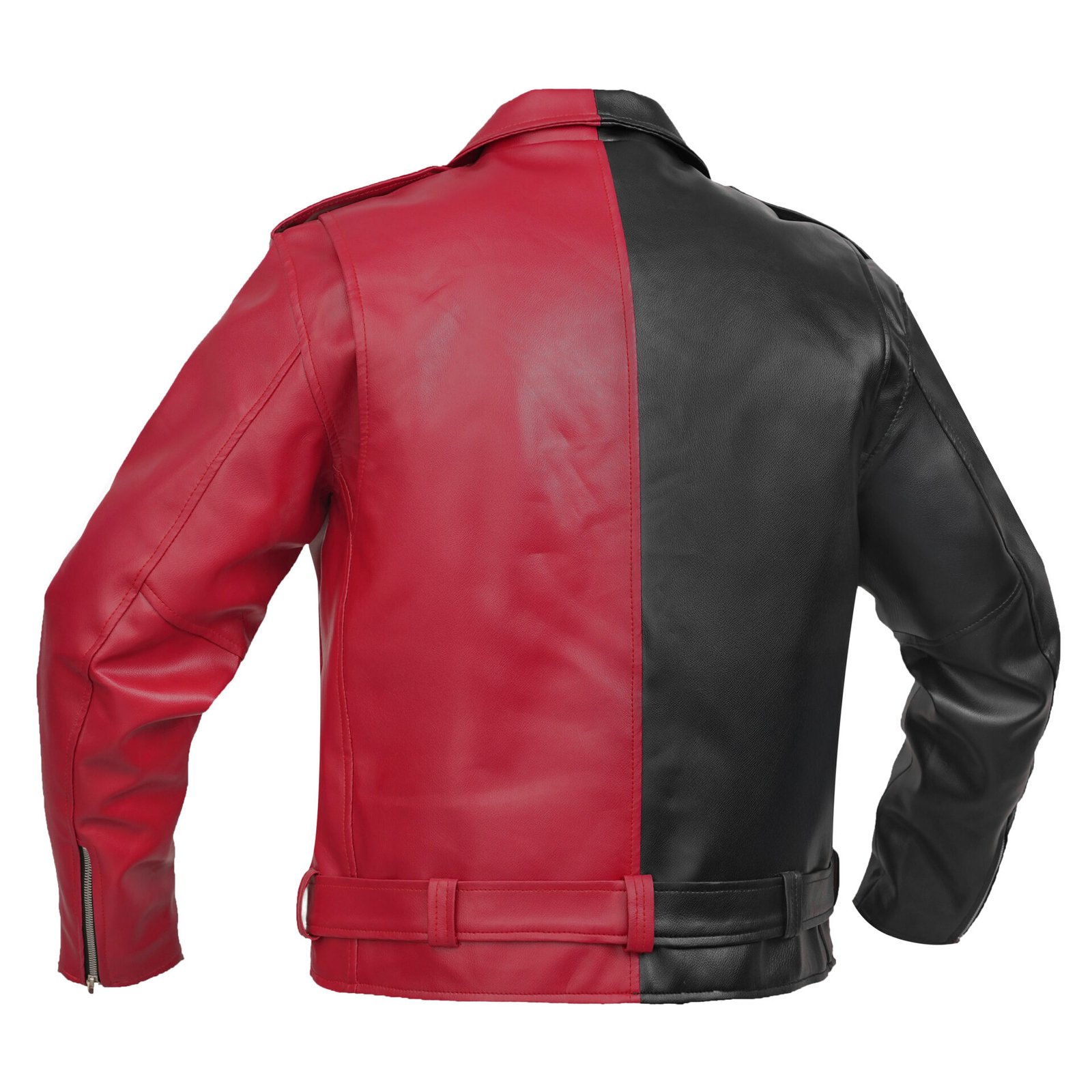 BSM4665 Void Ember Men’s Faux Leather Motorcycle Jacket - Image 2