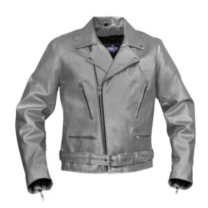 BSM4666 Iron Phantom Men’s Faux Leather Motorcycle Jacket