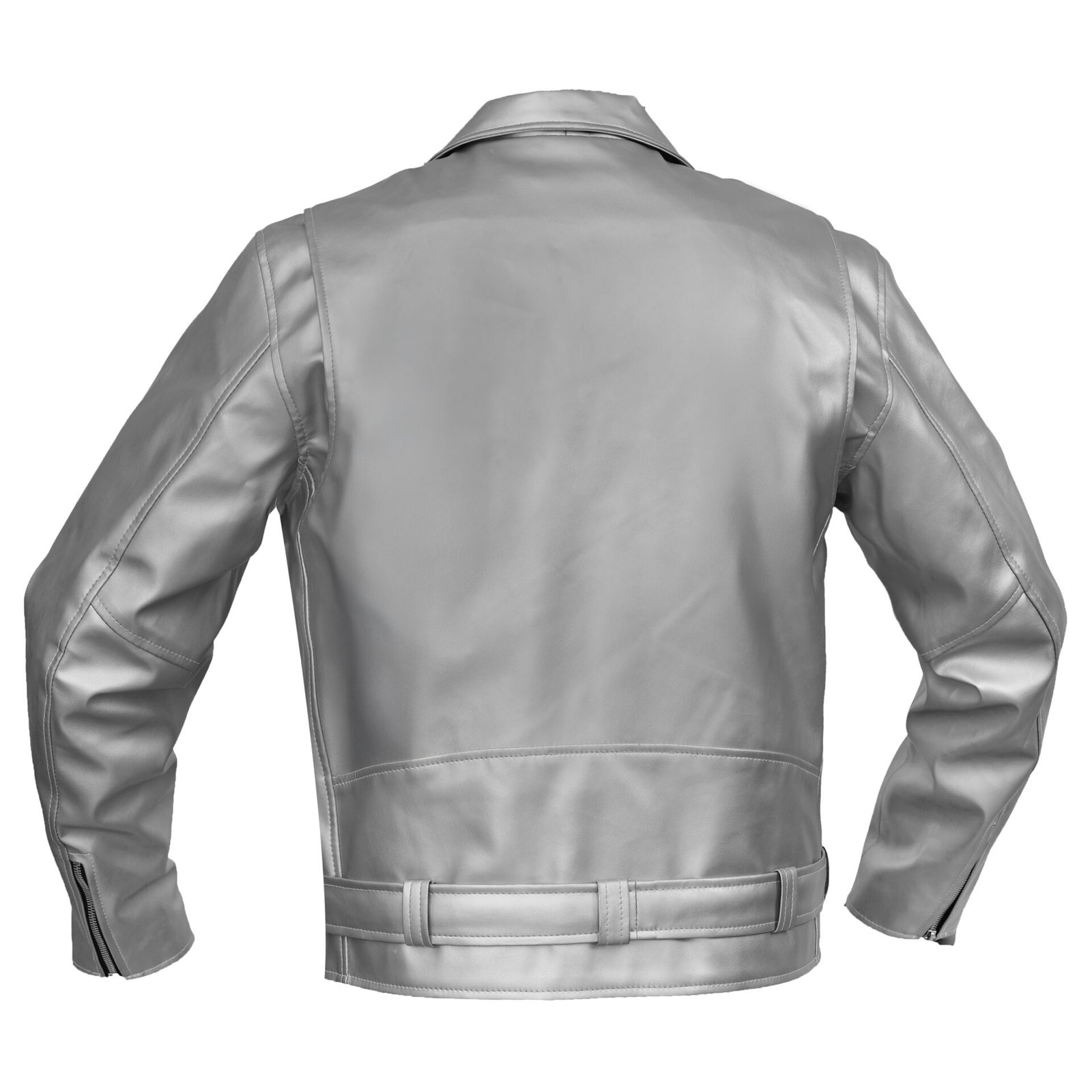 BSM4666 Iron Phantom Men’s Faux Leather Motorcycle Jacket - Image 2