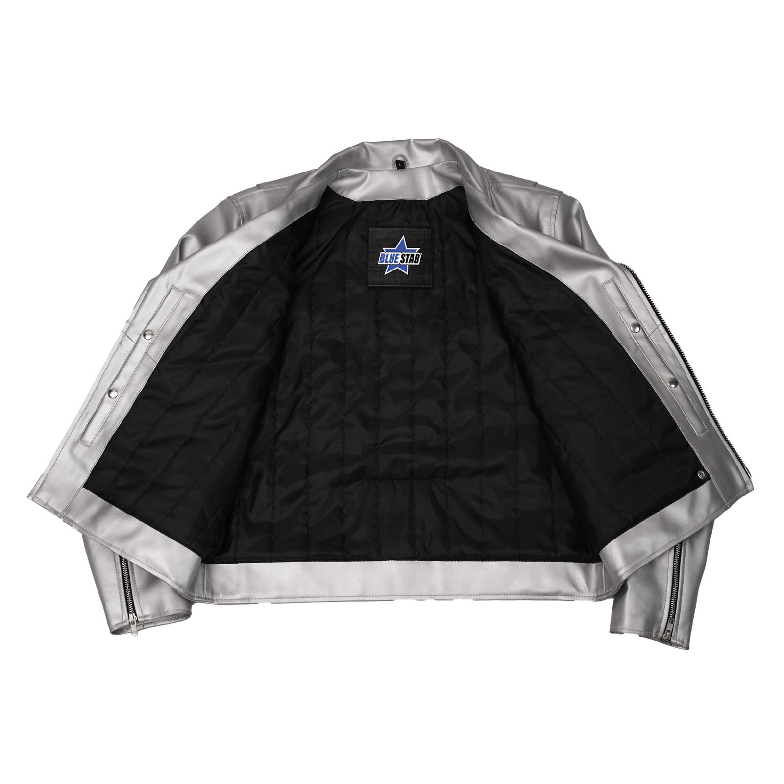 BSM4666 Iron Phantom Men’s Faux Leather Motorcycle Jacket - Image 5